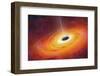 Computer Artwork of Black Hole-null-Framed Photographic Print