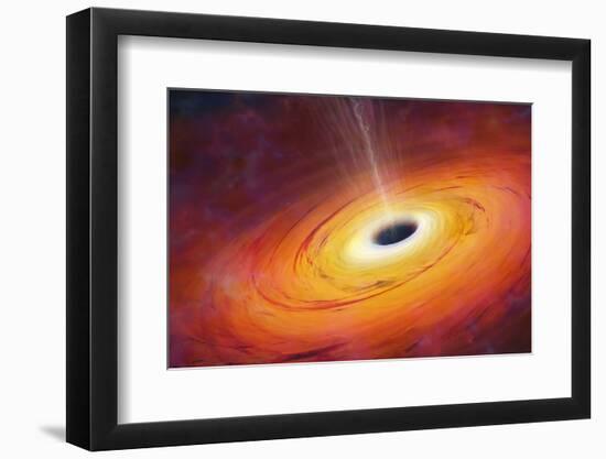 Computer Artwork of Black Hole-null-Framed Photographic Print