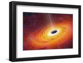 Computer Artwork of Black Hole-null-Framed Photographic Print