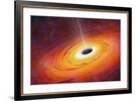 Computer Artwork of Black Hole-null-Framed Photographic Print