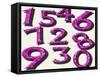 Computer Artwork of Numbers 0-9 Used In Numerology-Victor Habbick-Framed Stretched Canvas