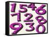 Computer Artwork of Numbers 0-9 Used In Numerology-Victor Habbick-Framed Stretched Canvas