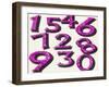 Computer Artwork of Numbers 0-9 Used In Numerology-Victor Habbick-Framed Photographic Print