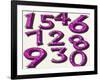 Computer Artwork of Numbers 0-9 Used In Numerology-Victor Habbick-Framed Photographic Print