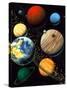 Computer Artwork Showing Planets of Solar System-Roger Harris-Stretched Canvas