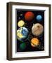 Computer Artwork Showing Planets of Solar System-Roger Harris-Framed Premium Photographic Print