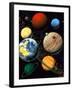 Computer Artwork Showing Planets of Solar System-Roger Harris-Framed Premium Photographic Print