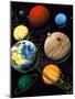 Computer Artwork Showing Planets of Solar System-Roger Harris-Mounted Photographic Print