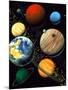 Computer Artwork Showing Planets of Solar System-Roger Harris-Mounted Photographic Print