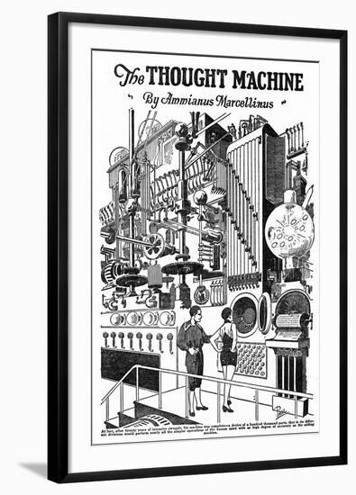 Computer as Envisaged in 1927, Illustration to the Thought Machine by Ammianus Marcellinus-Frank R. Paul-Framed Photographic Print