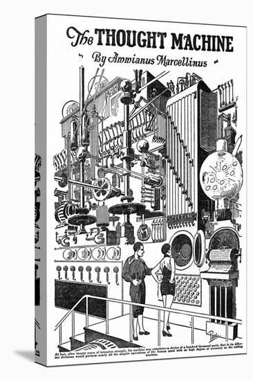 Computer as Envisaged in 1927, Illustration to the Thought Machine by Ammianus Marcellinus-Frank R. Paul-Stretched Canvas