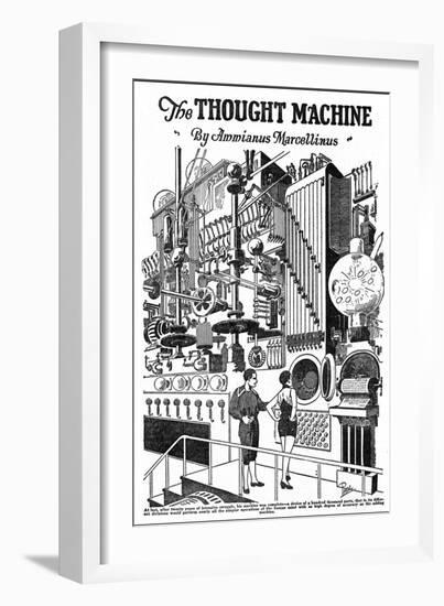 Computer as Envisaged in 1927, Illustration to the Thought Machine by Ammianus Marcellinus-Frank R. Paul-Framed Photographic Print