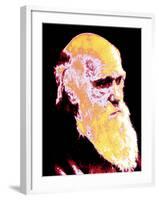 Computer Coloured Portrait of Darwin-PASIEKA-Framed Photographic Print