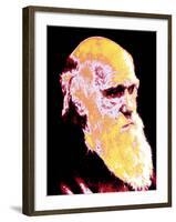 Computer Coloured Portrait of Darwin-PASIEKA-Framed Photographic Print