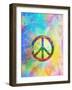 Computer Designed Highly Detailed Grunge Abstract Textured Collage - Peace Background-Gordan-Framed Art Print