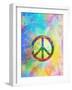 Computer Designed Highly Detailed Grunge Abstract Textured Collage - Peace Background-Gordan-Framed Art Print