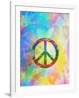 Computer Designed Highly Detailed Grunge Abstract Textured Collage - Peace Background-Gordan-Framed Art Print