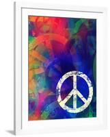 Computer Designed Highly Detailed Grunge Abstract Textured Collage - Peace Background-Gordan-Framed Art Print