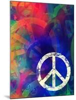 Computer Designed Highly Detailed Grunge Abstract Textured Collage - Peace Background-Gordan-Mounted Art Print