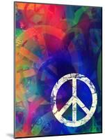 Computer Designed Highly Detailed Grunge Abstract Textured Collage - Peace Background-Gordan-Mounted Art Print