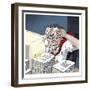 Computer Frustration-Linda Braucht-Framed Giclee Print