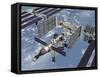 Computer Generated Image of the International Space Station-Stocktrek Images-Framed Stretched Canvas