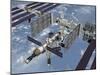 Computer Generated Image of the International Space Station-Stocktrek Images-Mounted Photographic Print