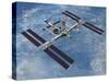 Computer Generated Image of the International Space Station-Stocktrek Images-Stretched Canvas