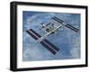 Computer Generated Image of the International Space Station-Stocktrek Images-Framed Photographic Print