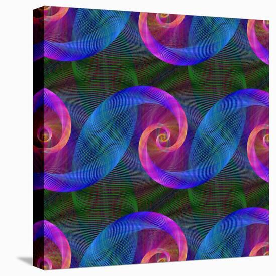 Computer Generated Spiral Fractal Pattern Background-David Zydd-Stretched Canvas