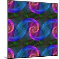 Computer Generated Spiral Fractal Pattern Background-David Zydd-Mounted Premium Photographic Print