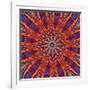 Computer Generated Tie Dye Kaleidoscope Created from a Photograph of a Sunset-Karimala-Framed Art Print