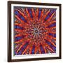 Computer Generated Tie Dye Kaleidoscope Created from a Photograph of a Sunset-Karimala-Framed Art Print