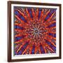 Computer Generated Tie Dye Kaleidoscope Created from a Photograph of a Sunset-Karimala-Framed Art Print