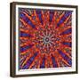 Computer Generated Tie Dye Kaleidoscope Created from a Photograph of a Sunset-Karimala-Framed Premium Giclee Print