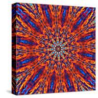 Computer Generated Tie Dye Kaleidoscope Created from a Photograph of a Sunset-Karimala-Stretched Canvas