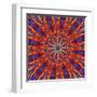 Computer Generated Tie Dye Kaleidoscope Created from a Photograph of a Sunset-Karimala-Framed Art Print