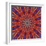 Computer Generated Tie Dye Kaleidoscope Created from a Photograph of a Sunset-Karimala-Framed Art Print