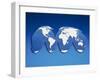 Computer Generated World Map-Chris Rogers-Framed Photographic Print