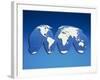 Computer Generated World Map-Chris Rogers-Framed Photographic Print