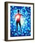 Computer Graphic of a Human Figure with Viruses-PASIEKA-Framed Photographic Print