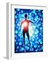 Computer Graphic of a Human Figure with Viruses-PASIEKA-Framed Photographic Print