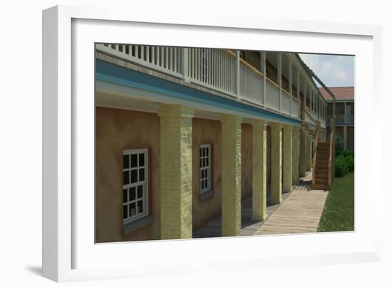 Computer-Graphic Recreation of the Balustrade in Front of the North Barracks in Fort Moultrie-null-Framed Giclee Print