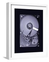 Computer Hard Disk, Simulated X-ray-Mark Sykes-Framed Photographic Print