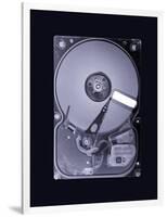 Computer Hard Disk, Simulated X-ray-Mark Sykes-Framed Photographic Print