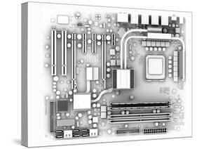 Computer Motherboard, Artwork-PASIEKA-Stretched Canvas