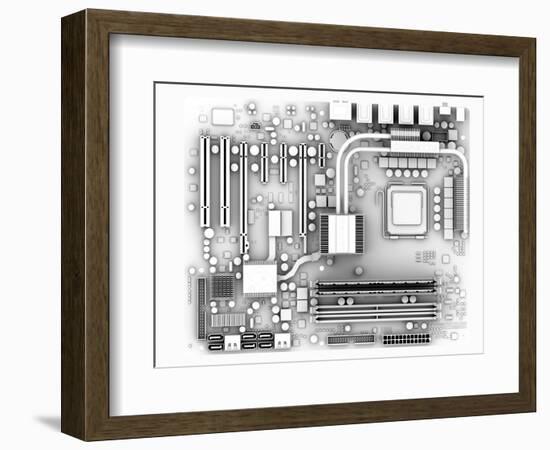 Computer Motherboard, Artwork-PASIEKA-Framed Premium Photographic Print