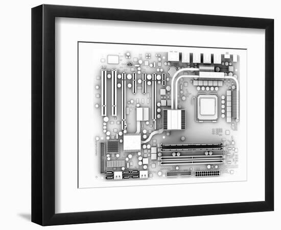 Computer Motherboard, Artwork-PASIEKA-Framed Premium Photographic Print