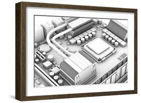 Computer Motherboard, Artwork-PASIEKA-Framed Photographic Print