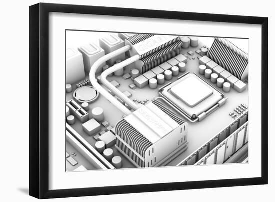 Computer Motherboard, Artwork-PASIEKA-Framed Photographic Print